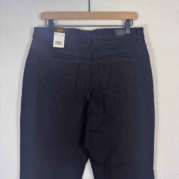 Lee Womens Relaxed Fit Straight Leg Jeans Instant Slim High Rise Black Waist 32 - Picture 9 of 12